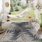World Rug Gallery Leaf Design for Patio Outdoor Rugs 5'x7' Blue 407BLUE5X7 - alternate 1